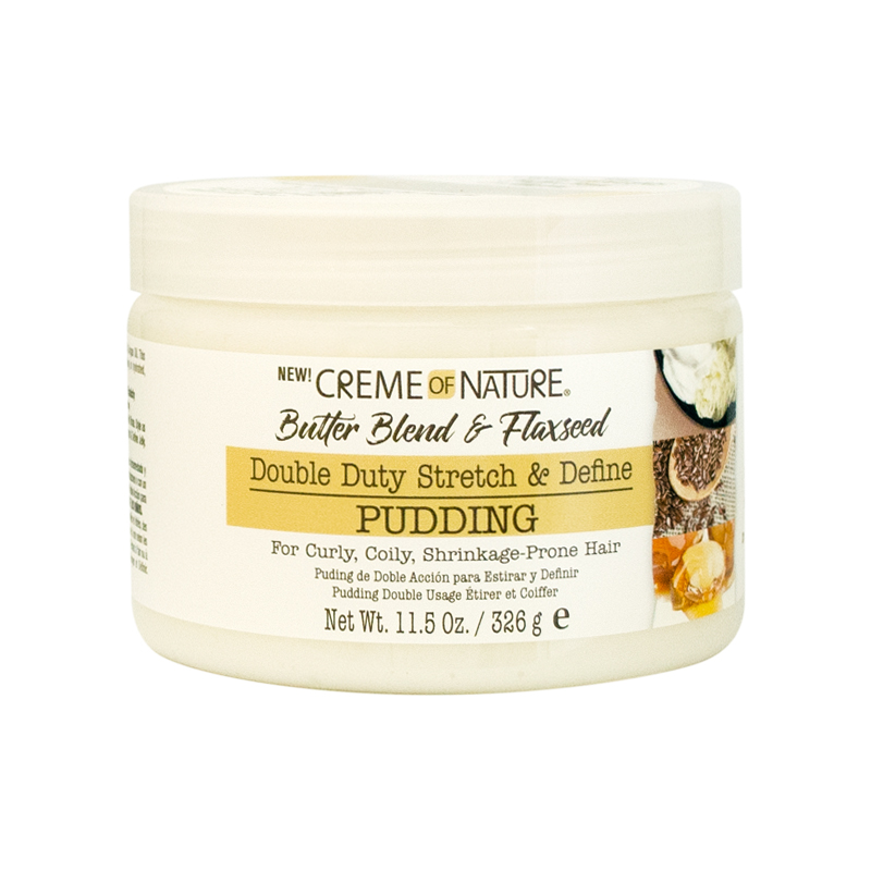 Creme of Nature Butter Blend & Flaxseed Stretch & Define Styling Cream  Pudding 11.5 oz 